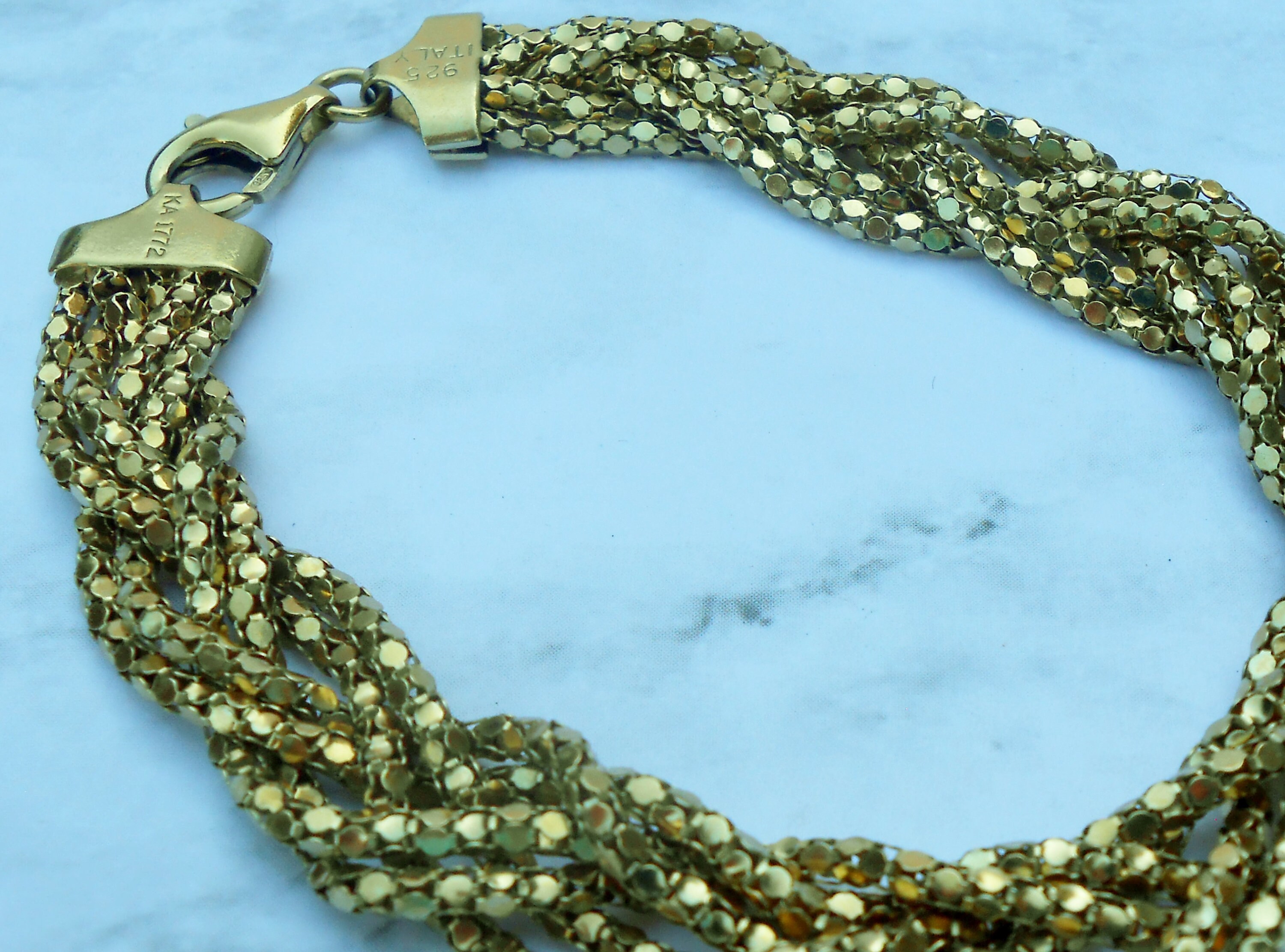GLAMOROUS Vintage Popcorn Mesh Silver Bracelet Gold Plated | Etsy GLAMOROUS Vintage Popcorn Mesh Silver Bracelet Gold Plated | Etsy