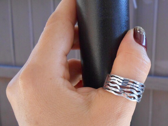 Anello Wave In Argento Sterling 925 - Gioiello Ispirato All - Foto 4
