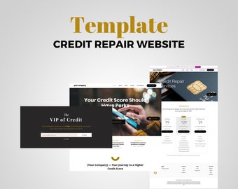 Credit Repair Business Bundle, Credit Repair Website Template Wix, Credit Repair Guide, 25 Credit Dispute Letters, 10 Handouts, and More!
