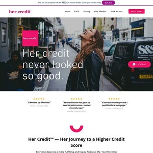 Credit Repair Business Website Template, Premium Wix Website Template, Pink Website Theme, Web Design, Boss Free Media image 2