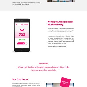 Credit Repair Business Website Template, Premium Wix Website Template, Pink Website Theme, Web Design, Boss Free Media image 3