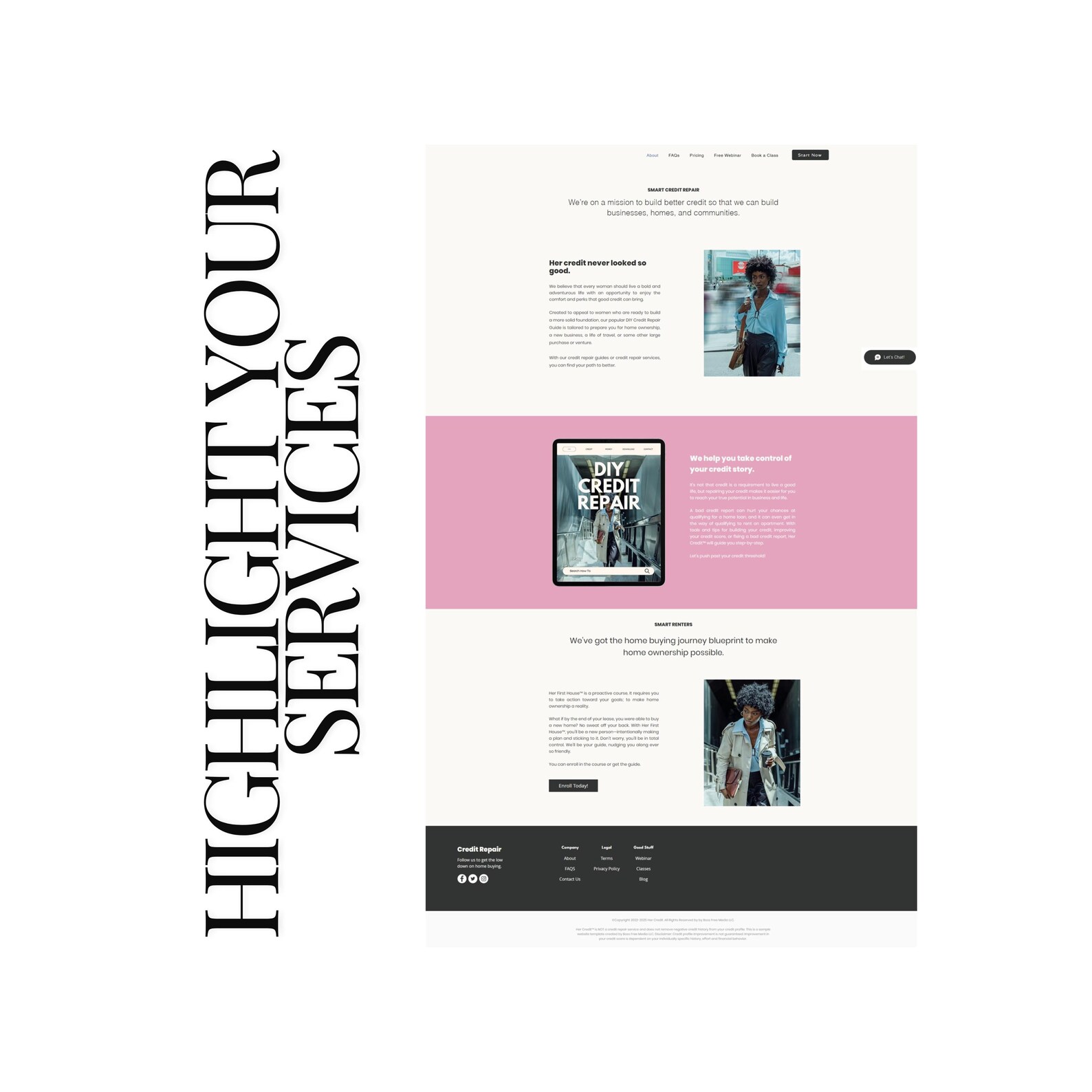 Credit Repair Business Website Template, Premium Wix Website Template