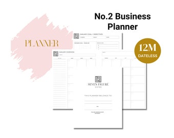 Nº.2 The Planner for Women Entrepreneurs, Seven Figure Sister Business Planner™ 8.5x11 Desktop Size, Ring or Discbound, 2023-2024 PRINTABLE