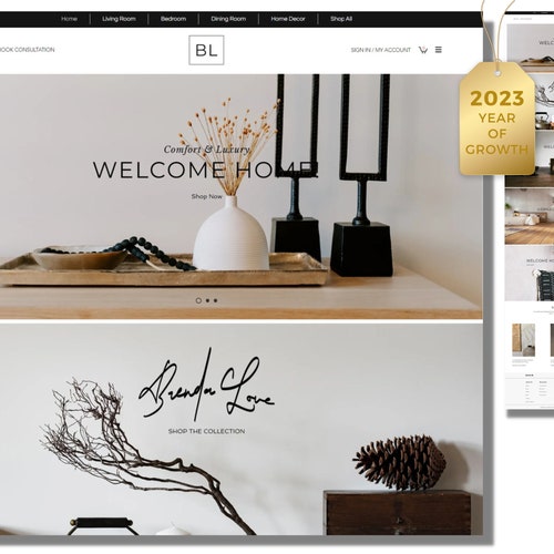 Interior Design site Template Wix Home Decor site Etsy