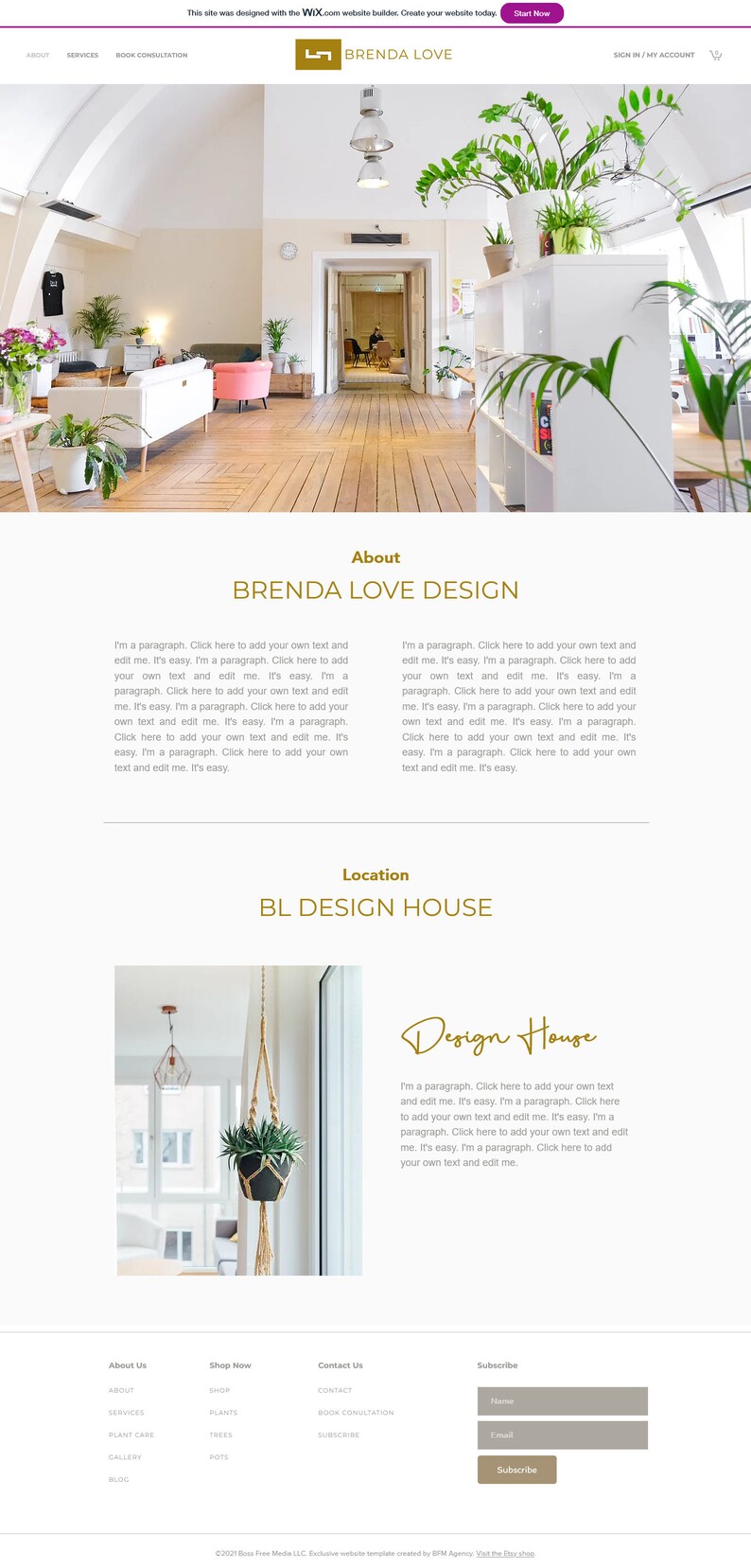 Wix Website Template Premium Wix Template Plant Shop Etsy Wix Website Template Premium Wix Template Plant Shop Etsy