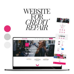 Plantilla de sitio web para empresas de reparación de crédito, venta de descargas digitales