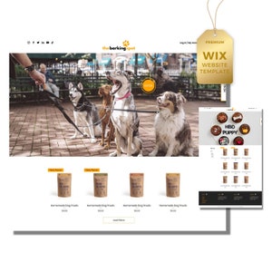 Dog Website Template Wix! Premium Wix Website Template Perfect for Dog Treats, Dog Sitting, Dog Walking, Dog Grooming, Boss Free Media