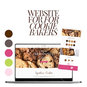 WIX Website Template for Your Cookie Business, Cookie WIX Theme Great for Cookies, Cakes, Cupcakes and Other Baked Goods | Boss Free Media