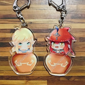 LOZ BOTW TOTK Link Sidon Clear Acrylic Keychain Zelda Breath of the Wild Tears of the Kingdom Charms