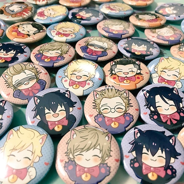 FFXV Kitty Buttons Pin Can Badge