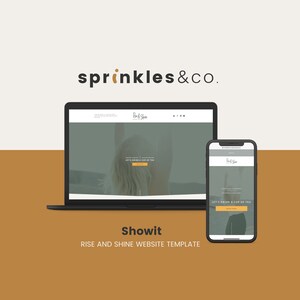 Showit website template + Bonuses (Rise & Shine) | Coach