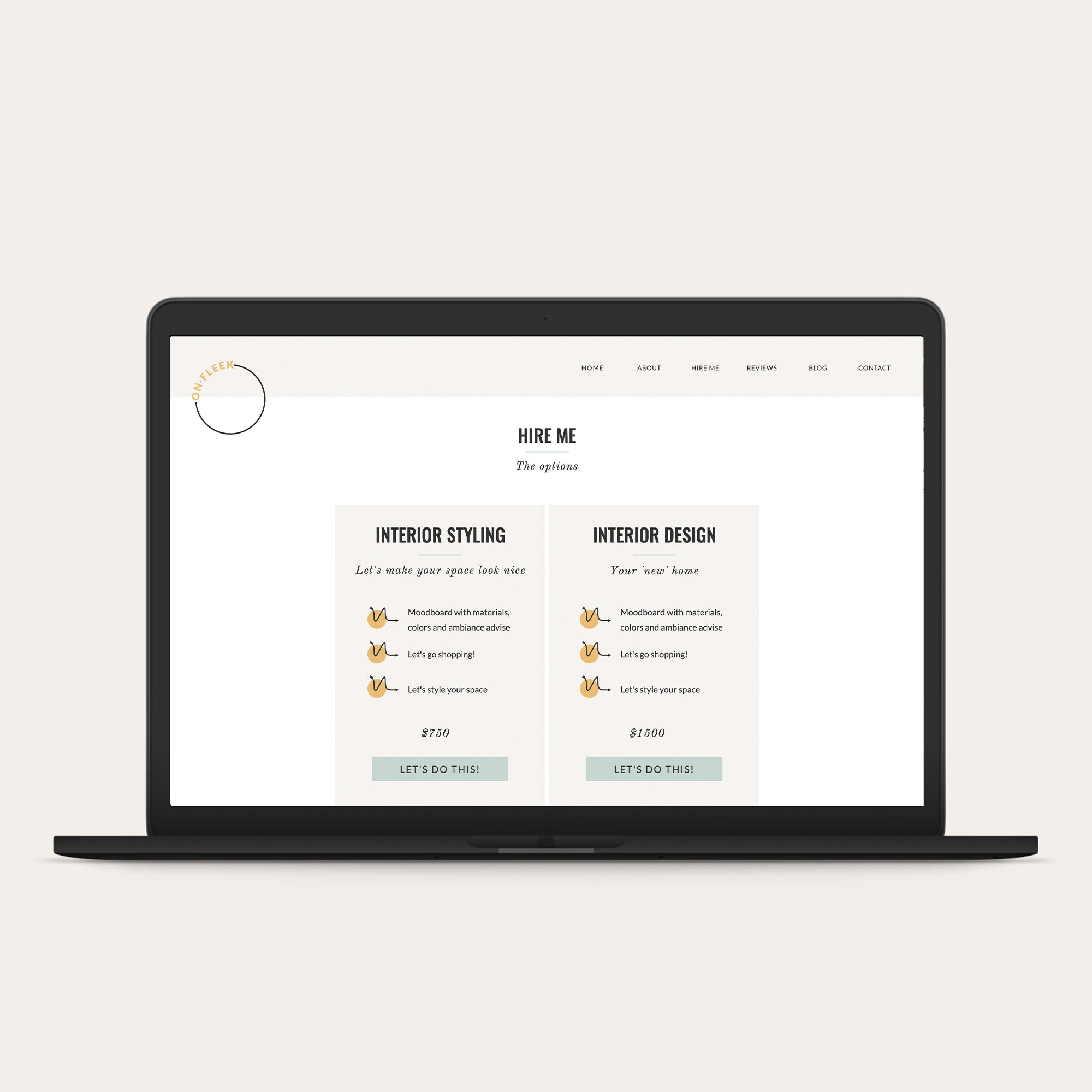 Showit Website Template for Interior Design, With Bonuses (on Fleek ...