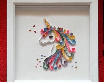 unicorn paper art etsy