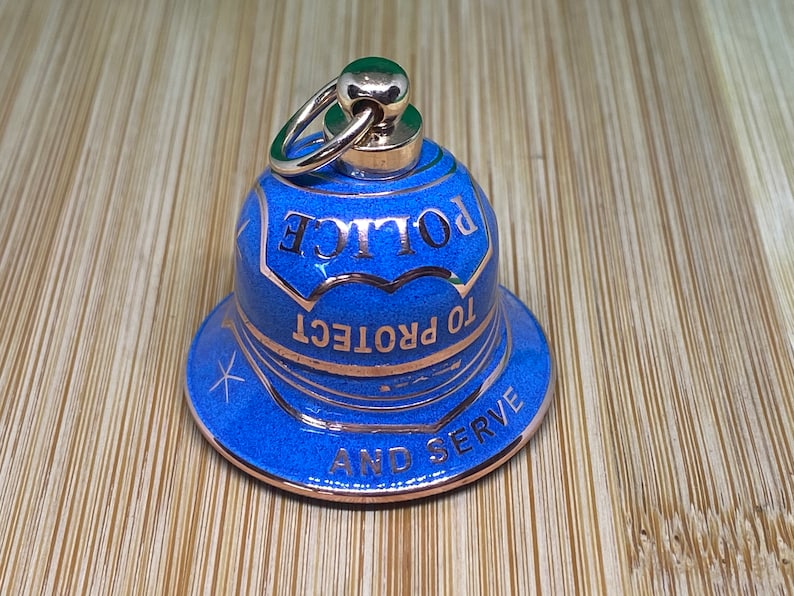 Police To Protect and Serve Guardian Gremlin Motorcycle Coin Bell