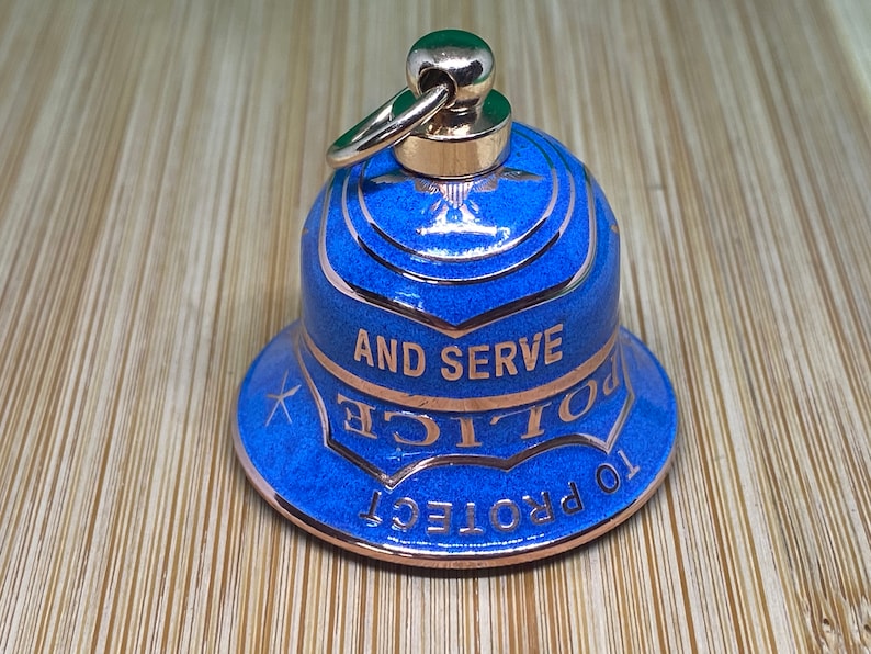 Police To Protect and Serve Guardian Gremlin Motorcycle Coin Bell