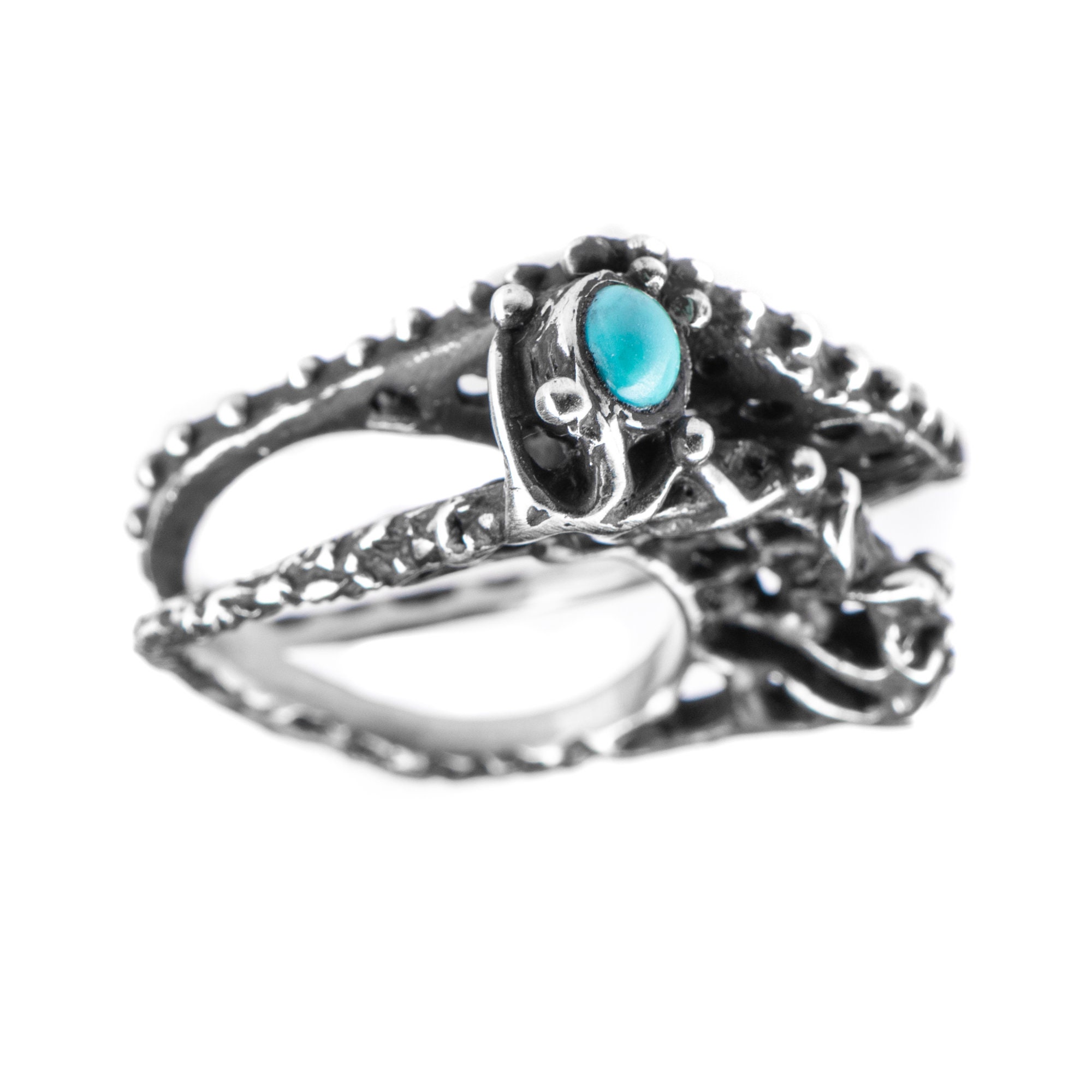 Turquoise ring Wiccan jewelry Witch ring for women  Etsy