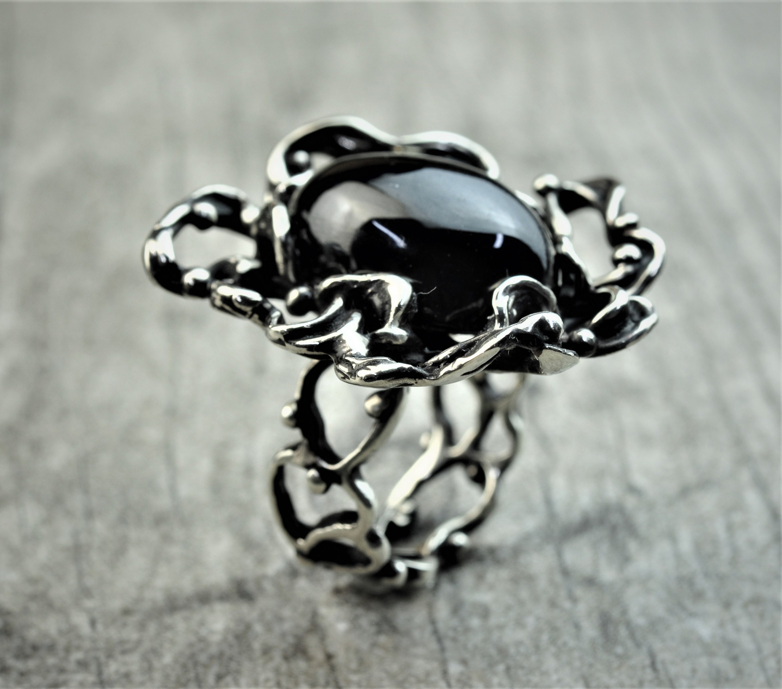 Goth Ring for Women Wiccan Jewelry Chunky Ring Etsy
