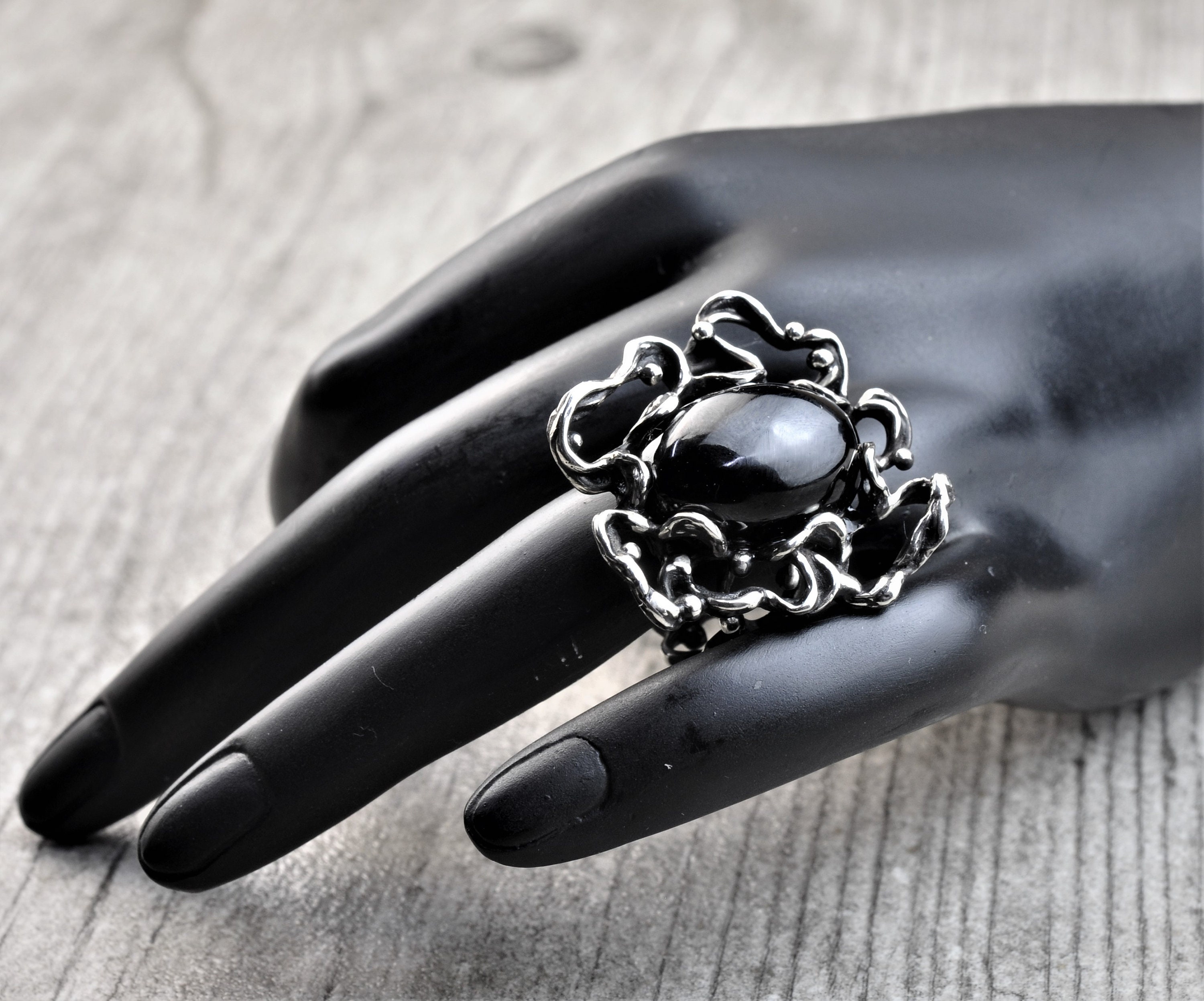 Goth Ring for Women Wiccan Jewelry Chunky Ring Etsy
