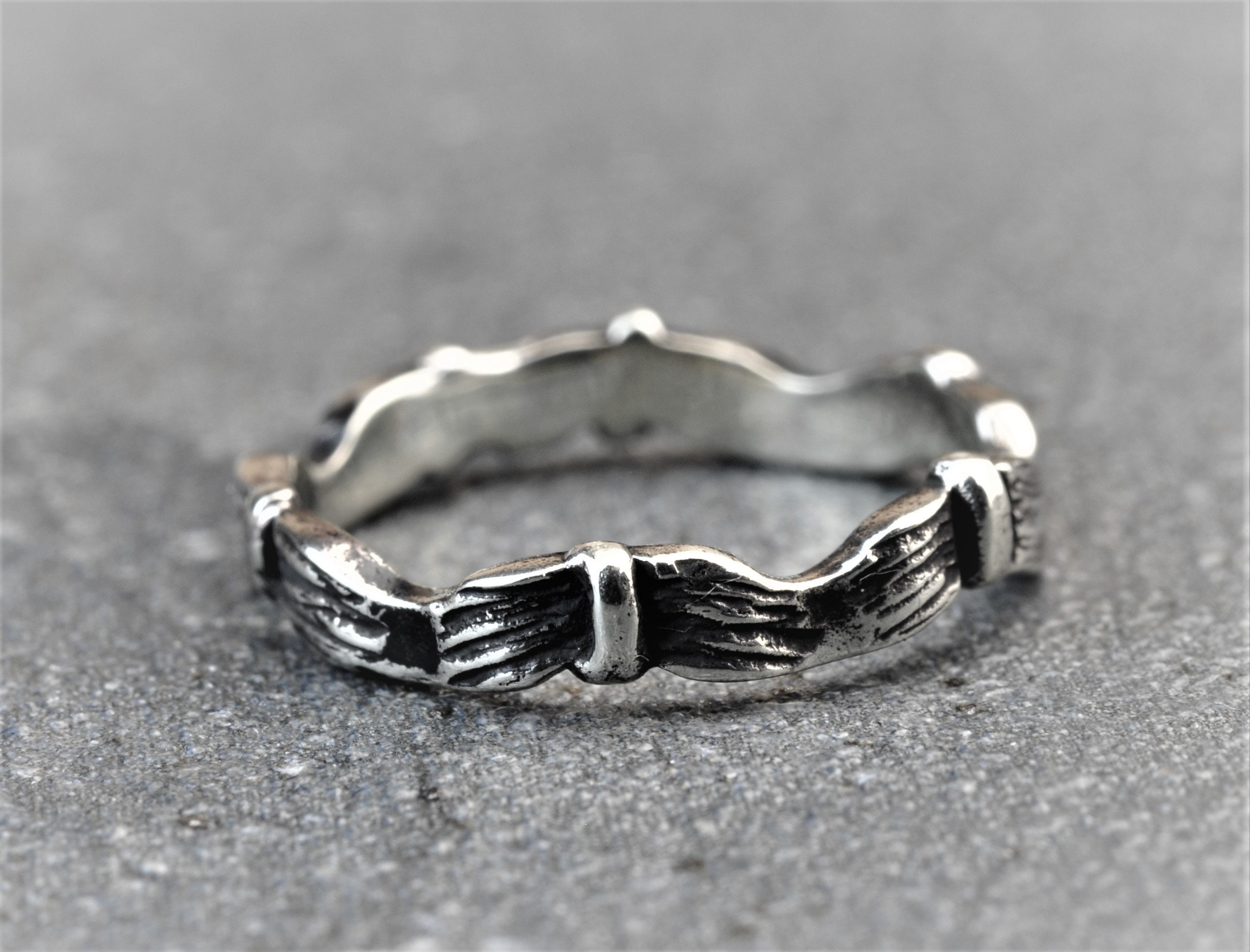 Promise Ring for Couples Stackable Ring Goth Engagement Ring Etsy