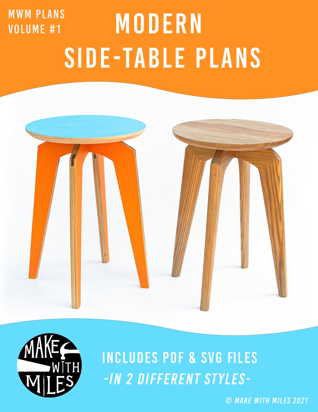 Modern Side Table // End Table DIGITAL PLANS - Etsy