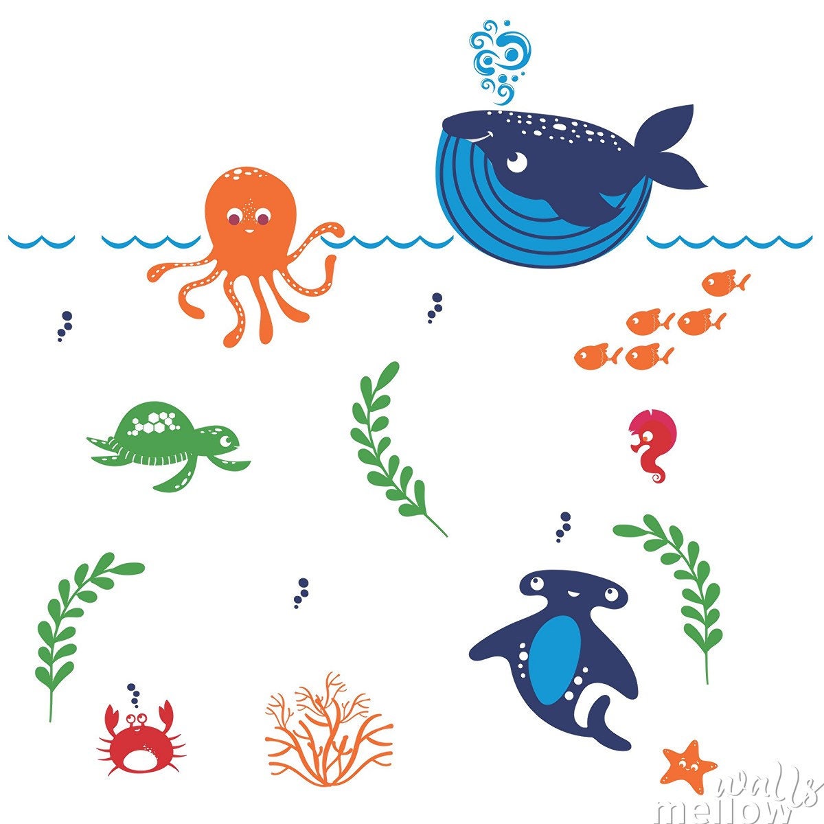 Under the Sea Wall Decal with Ocean Wall Decor for Kids Wall Etsy