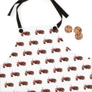 Tractor Apron - Farmhouse Kitchen Cooking Gardening Cooking Chef BBQ Grill Farmer Gift, Country Cooking Apron, Kitchen Apron, Gardening