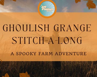 Ghoulish Grange Cross Stitch-Along - Spooky Fall Cross Stitch - Halloween Cross Stitch - Digital Download PDF