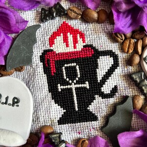 Creepy Coffee Halloween Cross Stitch Pattern Bundle - 3 PDF Patterns - Etsy