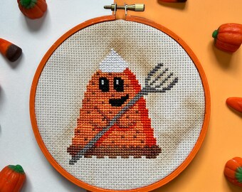 Pumpkin Pie Cross Stitch Pattern PDF - Digital Download - Ghost Cross Stitch - Thanksgiving Cross Stitch - Halloween Cross Stitch