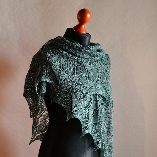 Manderley - Lace shawl pattern - Instant download - English