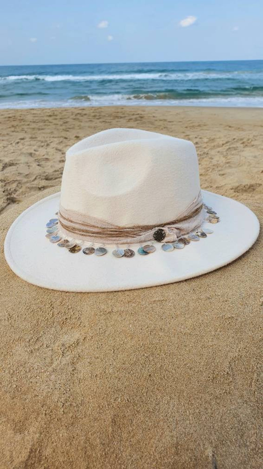 Fedora Hat, Cream Fedora Hat , Ivory Hat,unique Hat,stylish Hat,women