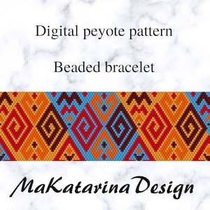DIGITAL Odd Count Peyote Pattern, Woven Bracelet, Seed Bead Patterns