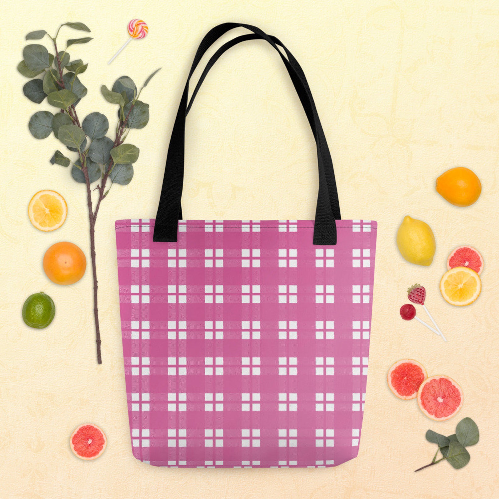 Tote Bag Reusable Bag Fashion Bag Pink Bag Grocery Bag Etsy UK