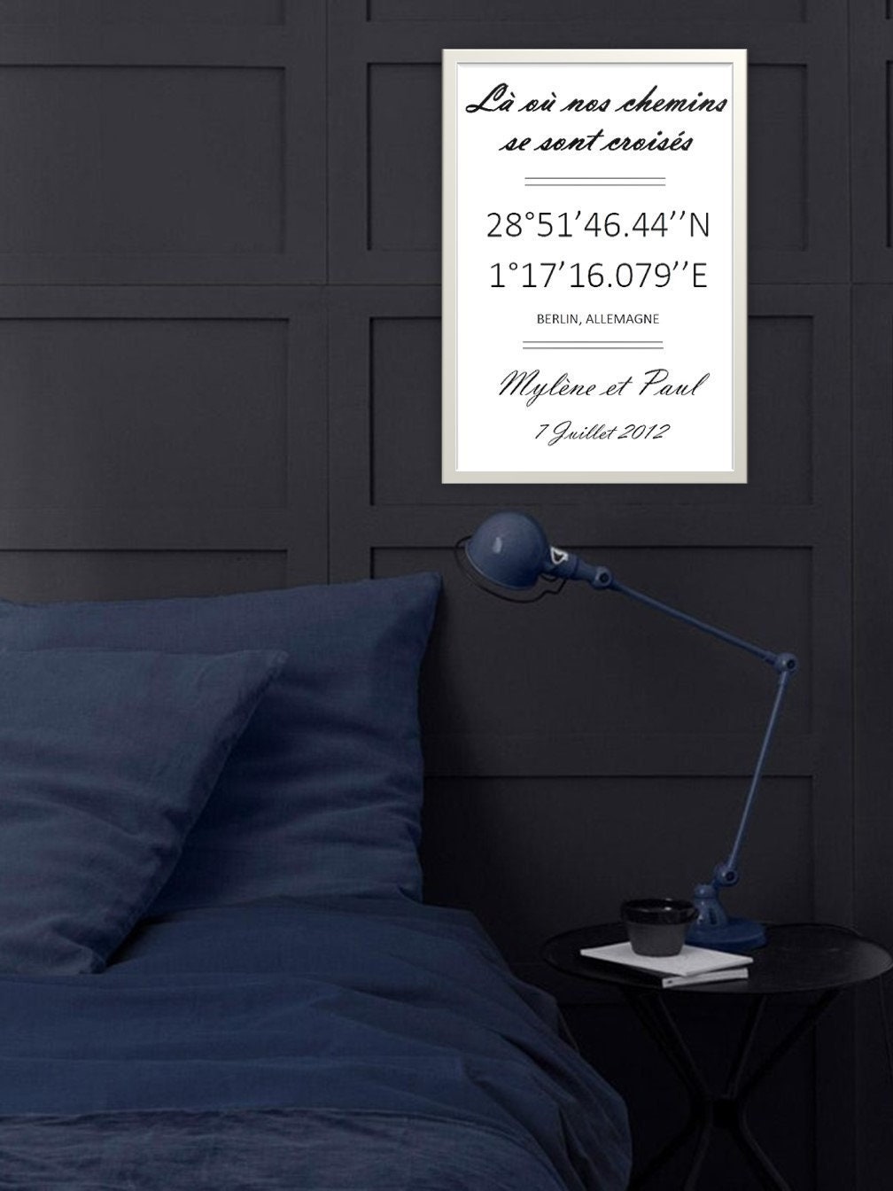 Affiche Personnalisée Amour, Famille Mariage St Valentin Amoureux Décoration Couple Idée de Cadeau -