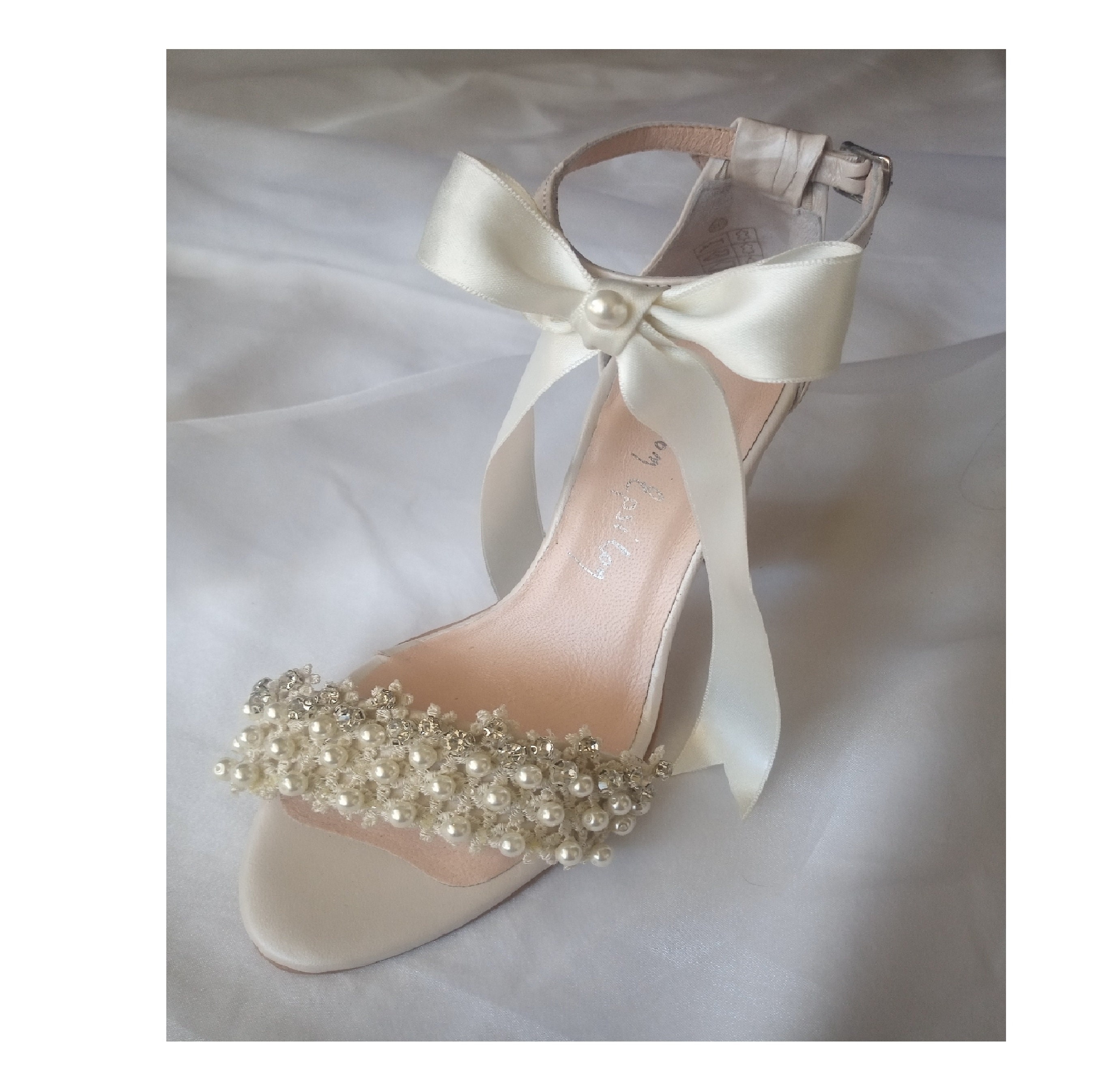 Ivory pearl sandals best sale