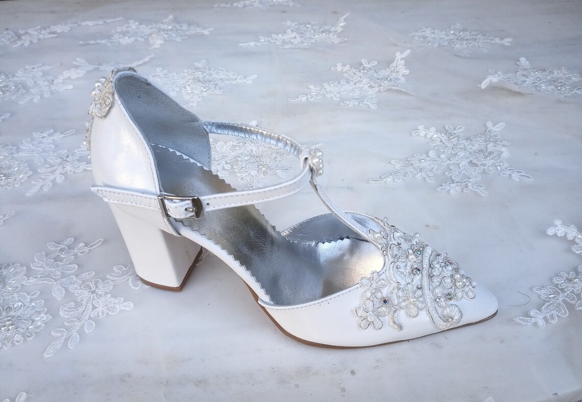 white pumps bridal