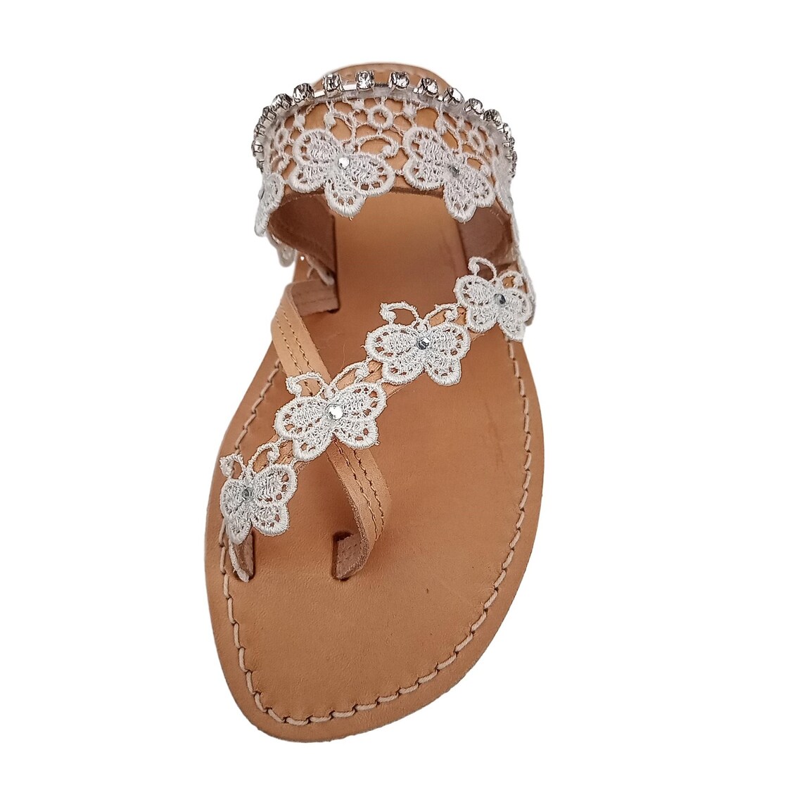 wedding sandals flat with pearls