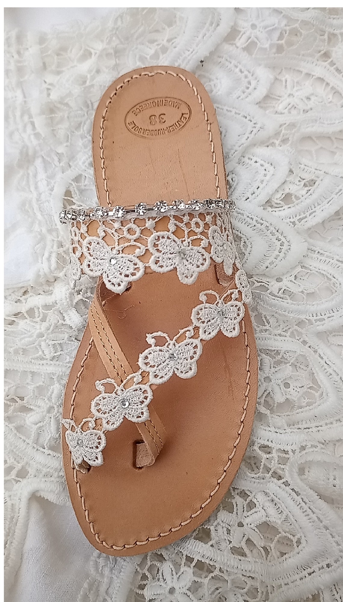 wedding sandals flat with pearls
