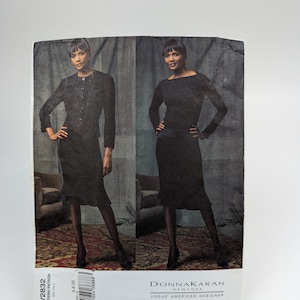 Uncut Donna Karan New York Vogue American Designer Pattern V2832 Sizes 6-8-10 Average (Box C)