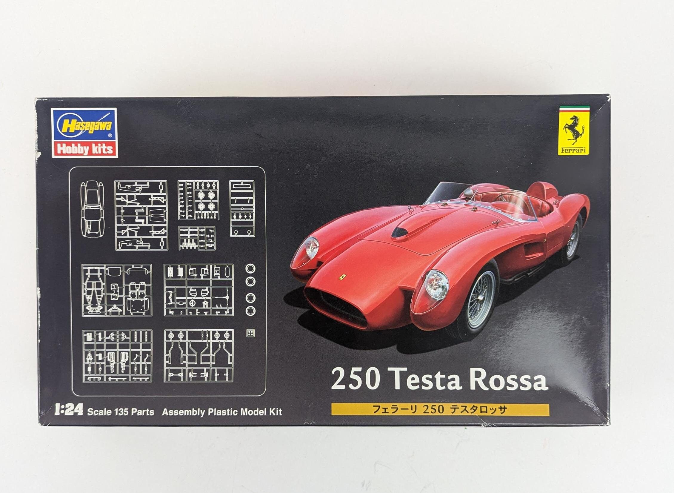 Hasegawa 250 Testa Rossa 1:24 組み立てキット Ferrari 250 Testa Rossa Plastic Model Kit, Hasegawa 1:24 Scale - Etsy