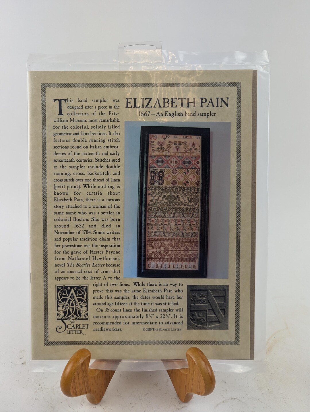 The Scarlet Letter Cross Stitch Pattern 1667 an English Band Sampler ...