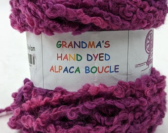 Grandma's Hand Dyed Alpaca Boucle - 1 skein