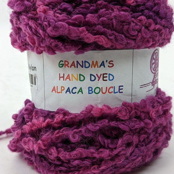 Grandma's Hand Dyed Alpaca Boucle - 1 skein