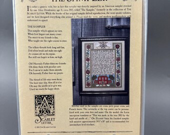 The Scarlet Letter Lucretia Maus 1832 an American Sampler Cross Stitch ...