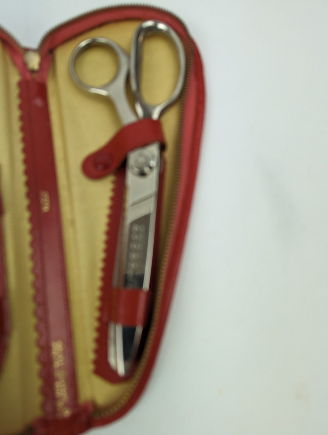 Pair of Wiss Pinking Shears CC7 in a Red Zippered Case Etsy