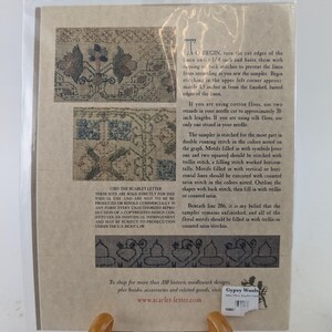 The Scarlet Letter Cross Stitch Pattern an Early Seventeenth Century ...
