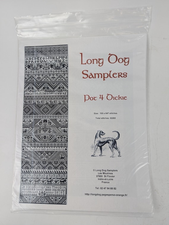 クラフト・布製品 long dog samplers 10% Off Long Dog Samplers Counted X-stitch chart - Before I
