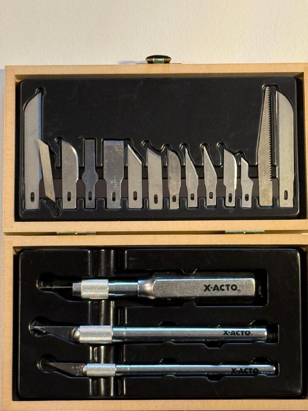 Xacto Knives and Blades in a Wooden Box (H) - Etsy