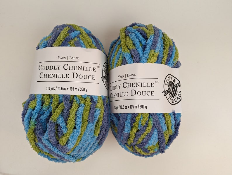 Lot of 2 Loops & Threads Yarn Laine Cuddly Chenille/chenille Etsy