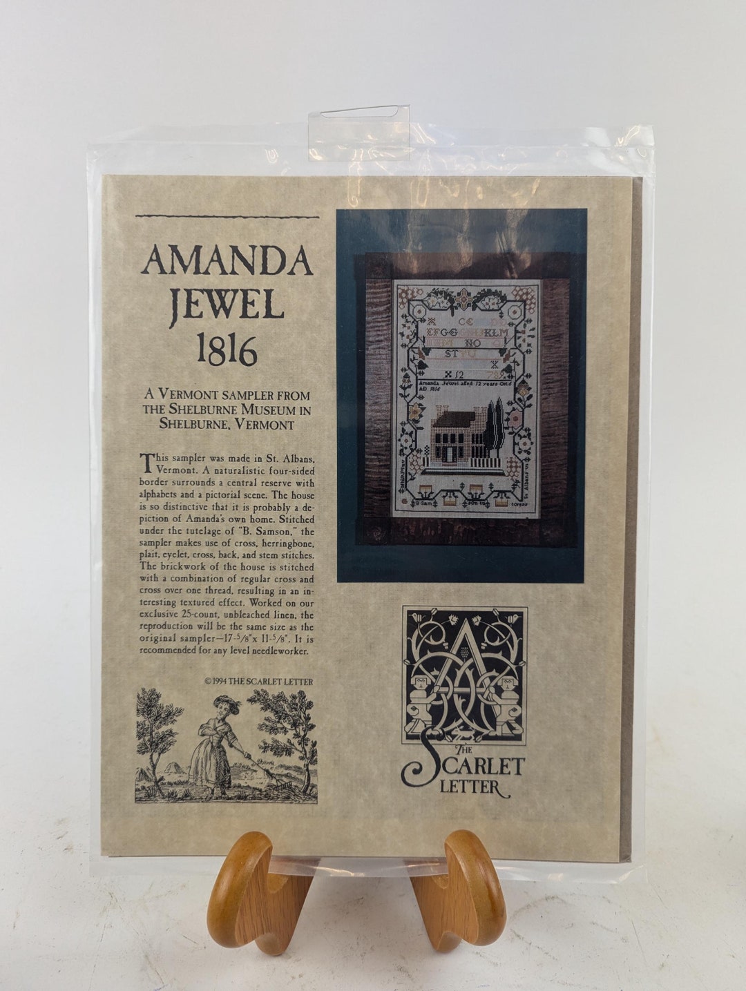 The Scarlet Letter Cross Stitch Pattern Amanda Jewel 1816 A Vermont ...